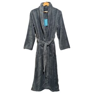 Alexander Del Rossa Women's Robe XS‎ Gray Plush Lounge Cozy Soft NWT